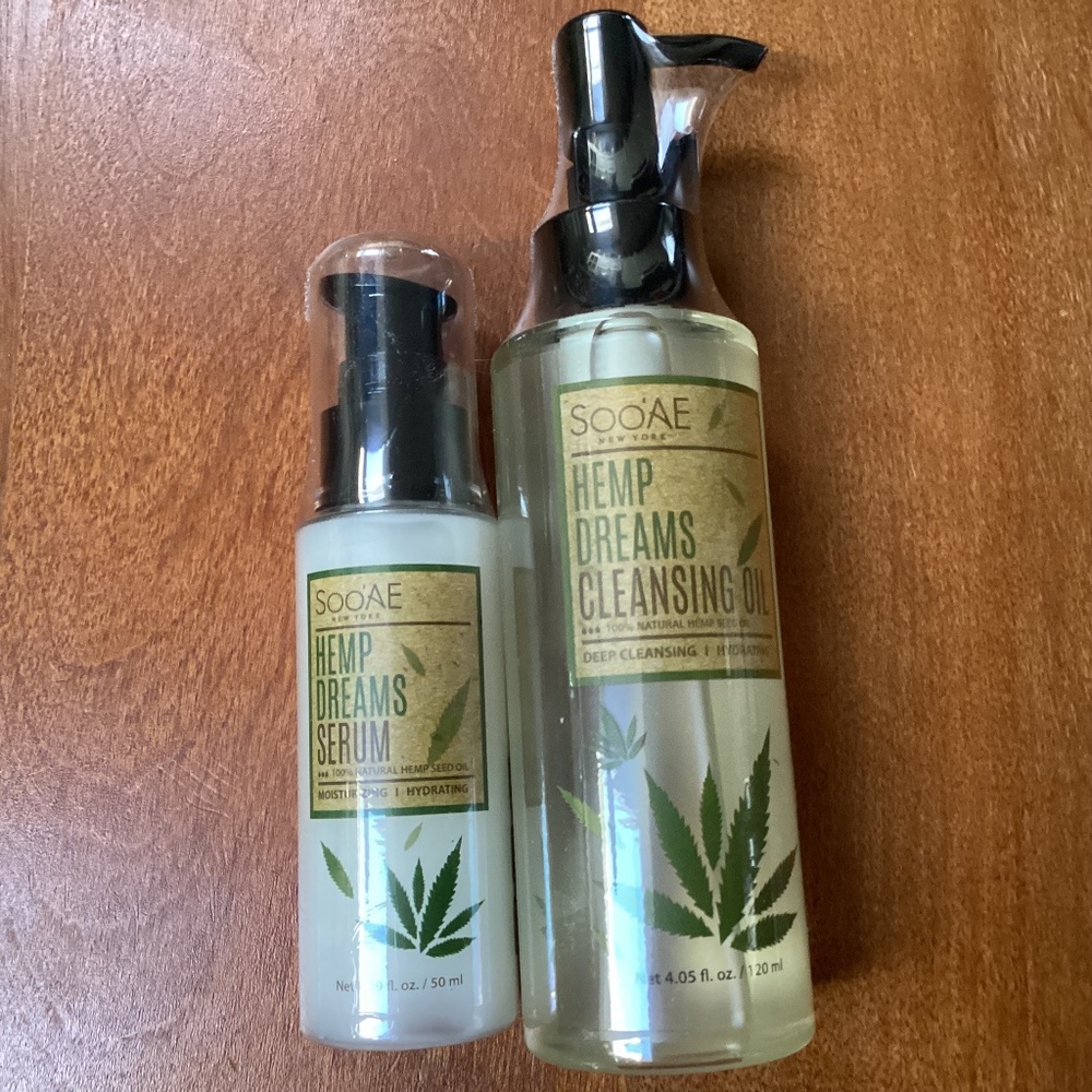 Soo’AE New York Hemp Dreams Cleansing Oil and Serum Bundle New/Sealed